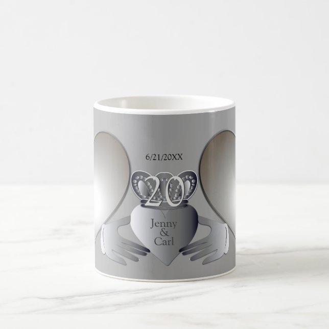 Caneca De Café Foto: Aniversário de Casamento    Claddaugh Coffee (Centro)