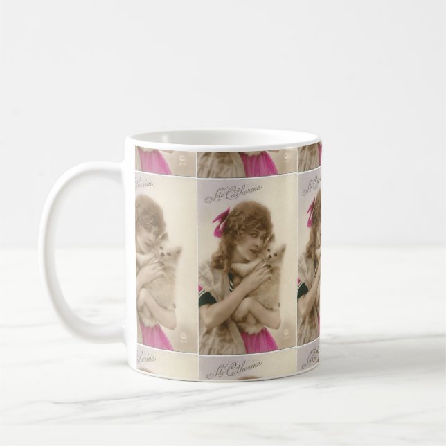 Caneca De Café Foto antiga vitoriana e cão (Esquerda)