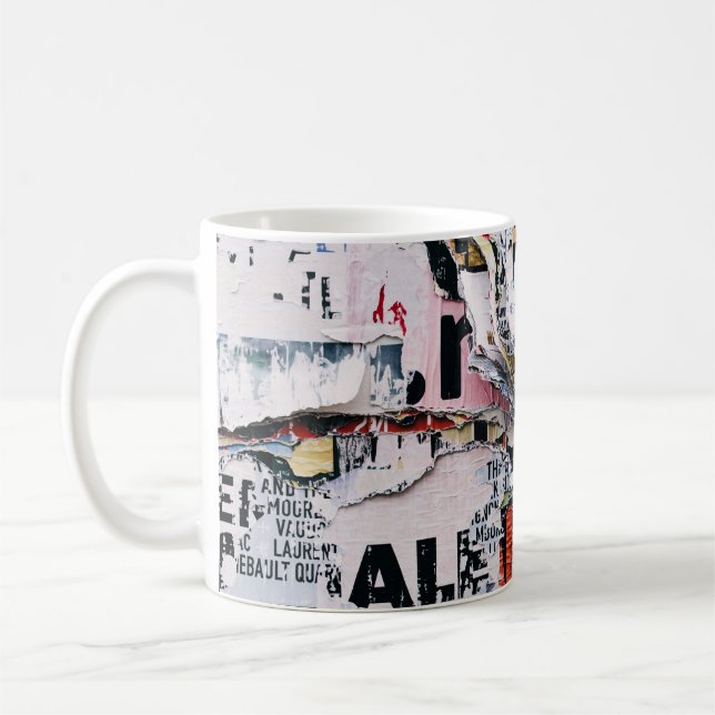 Caneca De Café Foto aproximada de papéis rasgados (Esquerda)