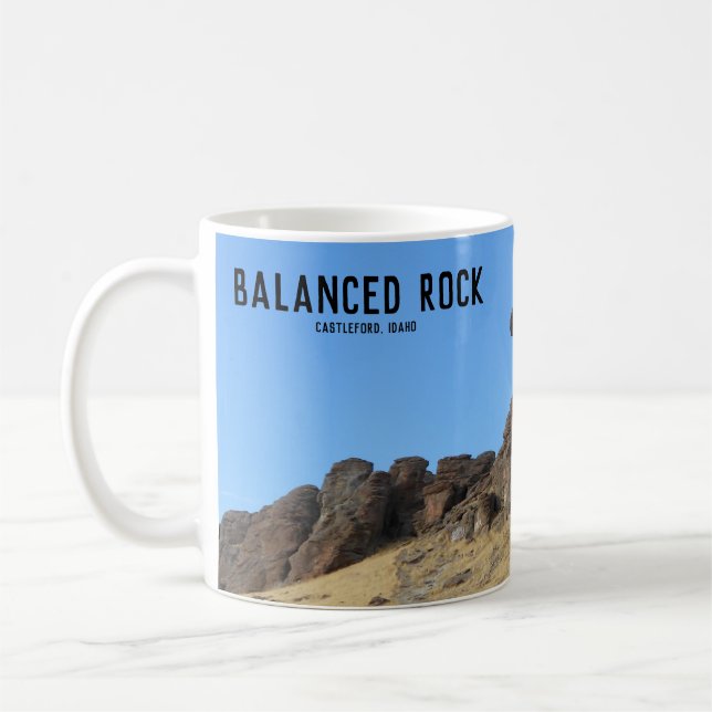Caneca De Café Foto Balanced Rock Idaho (Esquerda)
