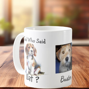 Caneca De Café Foto & Beagle Engraçado Personalizar