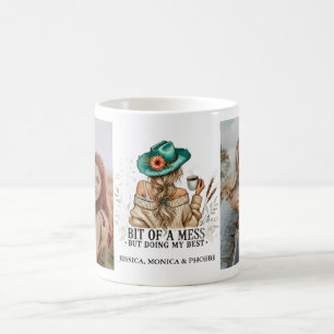 Caneca De Café Foto "Bit of a Mess but Doing My Best"