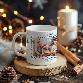 Caneca De Café Foto Caprichosa Quirky Desenho Festa de Natal