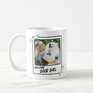 Caneca De Café Foto "Certified Good Boy" de Cão Samoyed