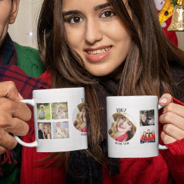 Caneca De Café Foto Colagem de Mug Year Nascer Aniversário Mãe Pa