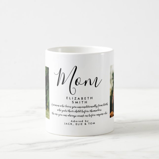 Caneca De Café Foto com Citação em Letra Elegante para Mãe (Centro)