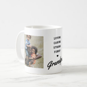 Caneca De Café Foto com Letra de Vovô Dia dos Pais