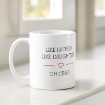 Caneca De Café Foto Como Pai Como Filha<br><div class="desc">Celebrar o vínculo especial entre pai e criança com nosso coração "Como Pai, Como Filha ou Filho" Coffee Mug. Essa caneca personalizada captura a essência da conexão única compartilhada entre um pai e seu filho, fazer-a como presente perfeito para Dia de os pais, aniversários ou qualquer ocasião. Feita com cuidado,...</div>