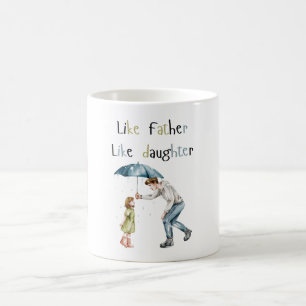 Caneca De Café Foto Como Pai Como Filha/Filho