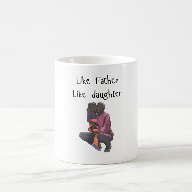 Caneca De Café Foto Como Pai Como Filha/Filho (Centro)