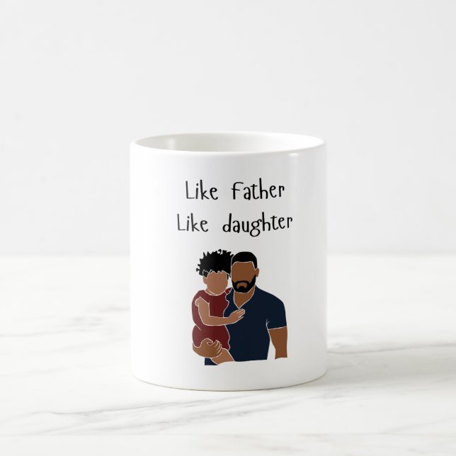 Caneca De Café Foto Como Pai Como Filha/Filho (Centro)