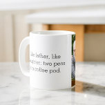 Caneca De Café Foto como Pai Como Filha ou Filho<br><div class="desc">Celebrar o vínculo especial entre pai e criança com nosso coração "Como Pai, Como Filha ou Filho" Coffee Mug. Essa caneca personalizada captura a essência da conexão única compartilhada entre um pai e seu filho, fazer-a como presente perfeito para Dia de os pais, aniversários ou qualquer ocasião. Feita com cuidado,...</div>