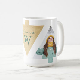 Caneca De Café Foto da árvore de Natal minimalista e limpa modern