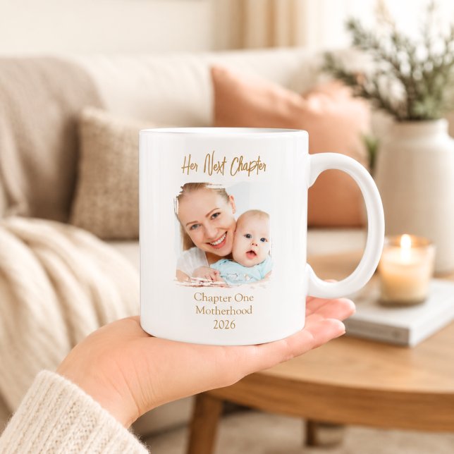 Caneca De Café Foto da Mãe do Seu Próximo Capítulo (Criador carregado)