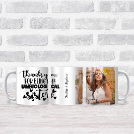 Caneca De Café Foto da Melhor Amiga Irmã Unbiológica Obrigado