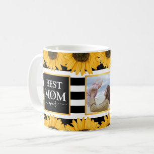 Caneca De Café Foto da Melhor Família Mãe de Nunca Foto de Girass