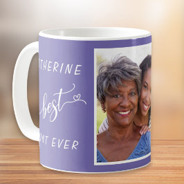Caneca De Café Foto da Melhor Tia Nunca Roxa