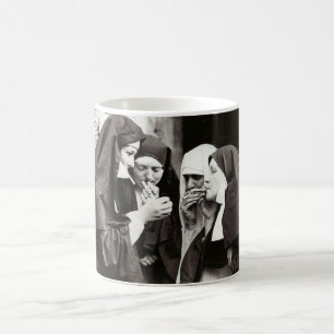 Caneca De Café Foto da Nuns Smoking Vintage
