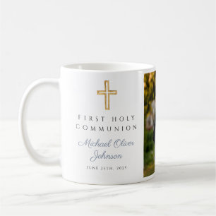 Caneca De Café Foto da Primeira Comunhão de Cristo Religioso