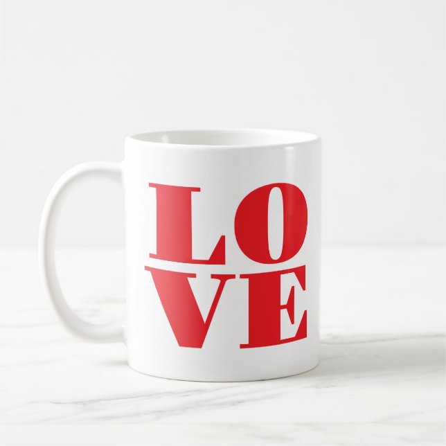 Caneca De Café Foto de AMOR do Dia dos Namorados  (Esquerda)