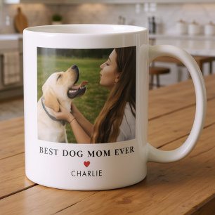 Caneca De Café Foto de Animal de Estimação Mãe de Cachorro Nome M