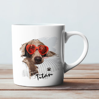 Caneca De Café Foto de animal de estimação personalizada fofa