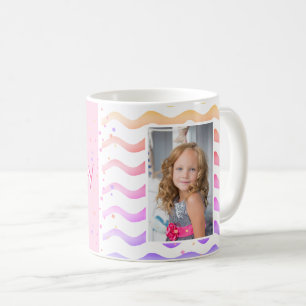 Caneca De Café Foto de Aniversário Feliz da Rapariga das Ondas C