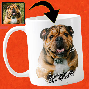 Caneca De Café Foto de Bulldog Francês Fofo