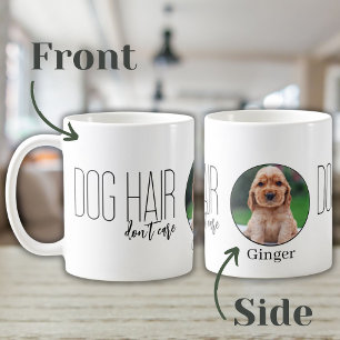 Caneca De Café Foto de Cabelo de Cachorro e Nome do Pet Não Impor