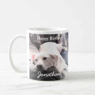 Caneca De Café Foto de Cachorro Branco Cachorro Cansado com Melho