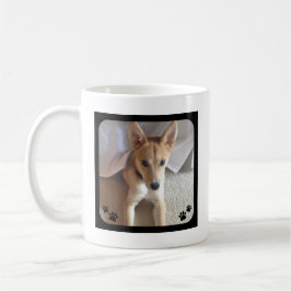 Caneca De Café Foto de Cachorro Personalizado Pawprint Coffee Mug