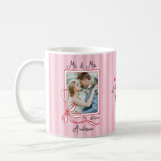 Caneca De Café Foto de casamento de Sr. e Sra. Recém-casados