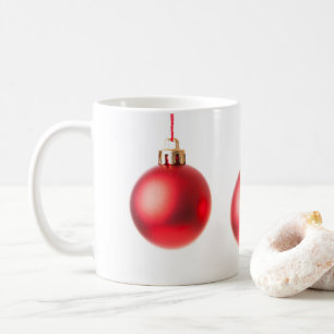 Caneca De Café Foto de decoração de Red Christmas Balls