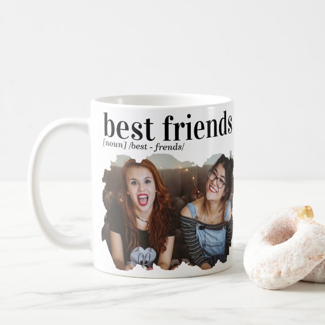Caneca De Café Foto de Definição de Dicionário BFF para Melhores  (Com Donut)