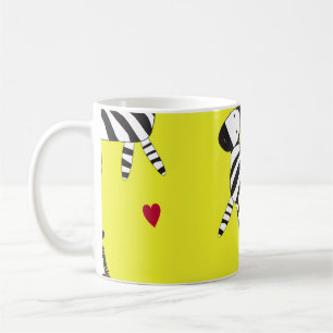 Caneca De Café Foto de desenho animado de Zebra Cura, com tela de