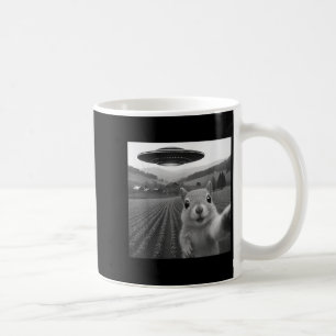 Caneca De Café Foto de Esquilo com Disco Voador Alien Presentes D