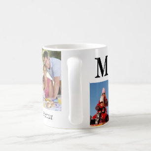 Caneca De Café Foto de família nomeada Monogrammed personalizada