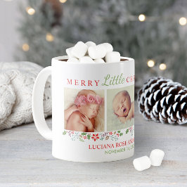 Caneca De Café Foto de feliz de natal recém-nascida