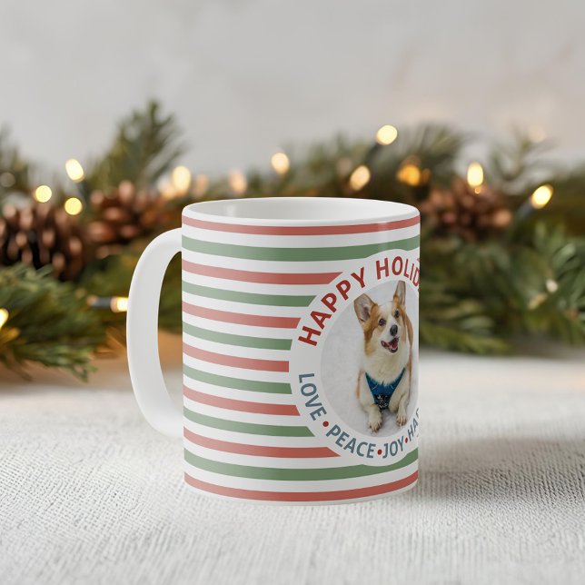 Caneca De Café Foto de Férias de Natal de Pet (Criador carregado)