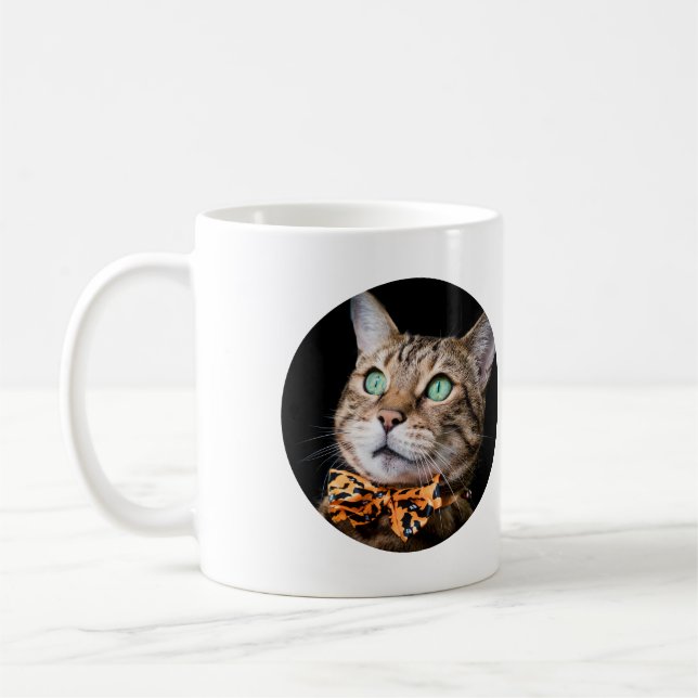 Caneca De Café Foto de Gato Personalizada com Texto | Presente Pe (Esquerda)