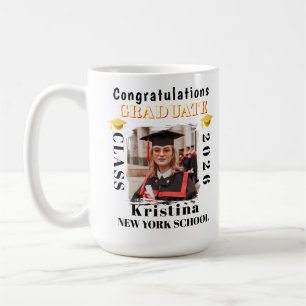 Caneca De Café Foto de Graduado Formatura Parabéns Personalizado