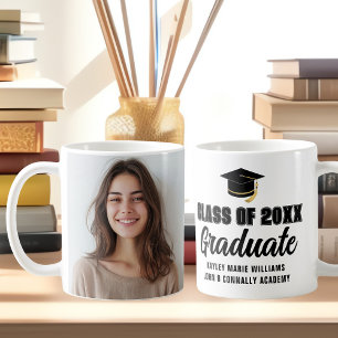 Caneca De Café Foto de Graduado Moderno Turma de 2026 Graduação