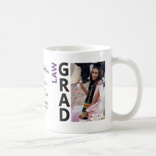 Caneca De Café Foto de lembrança de graduado em Direito de 2026 R