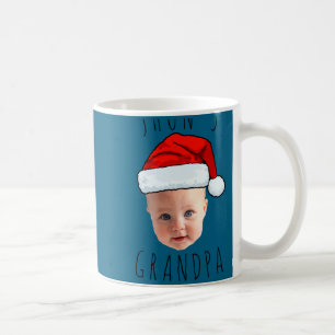 Caneca De Café Foto de Natal com Chapéu de Papai Noel de Bebê
