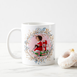 Caneca De Café Foto de Natal do Nutcracker Wreath