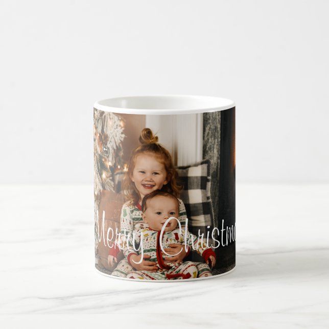 Caneca De Café Foto de Natal Merry Personalizada (Centro)