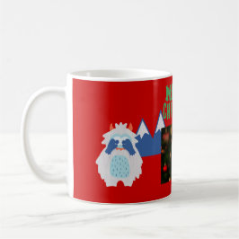 Caneca De Café Foto de Natal para Crianças Imaginosas Cute Yeti