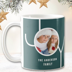 Caneca De Café Foto de Natal Personalizada Verde