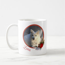 Caneca De Café Foto de Natal Pet e Nome Mug