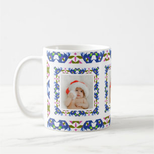 Caneca De Café Foto de Padrão de Natal Personalizado - Chá